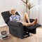 Black Polyester Power Lift Recliner Chair with Motorized Lift and Adjustable Positions